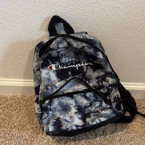 Champion Tie-Dye Black and Gray Backpack